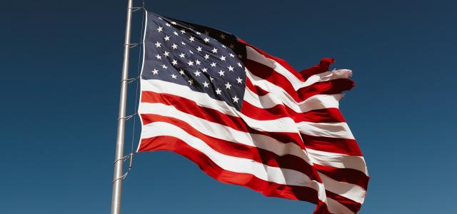 Fluttering American National Flag