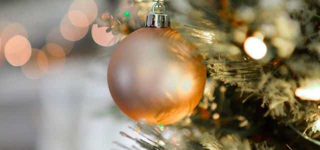 Image of a golden Christmas Tree ornament